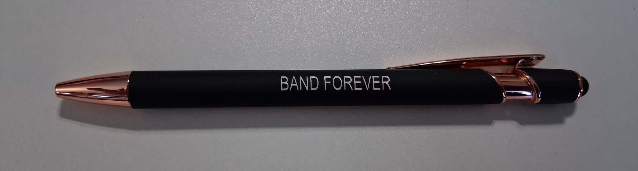 "Band Forever" Metal Engraved Retractable Ballpoint Pen — INV 11